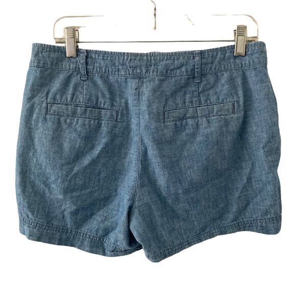 Gap Shorts Womens 10 Petite Chambray Blue Light Wash - Picture 2 of 6